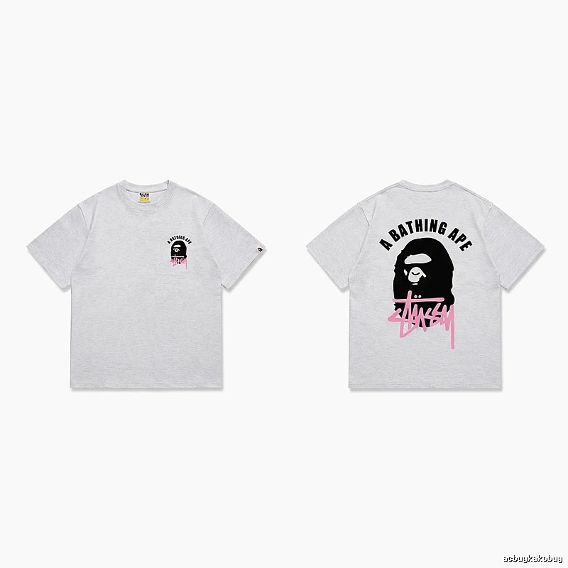 Bape Pink Trendy and Cool Short-sleeve Shirt