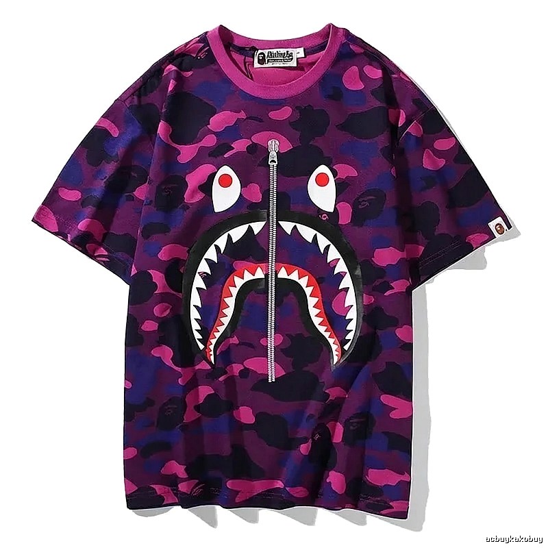 Bape Shark Camouflage Style Short-sleeve Shirt