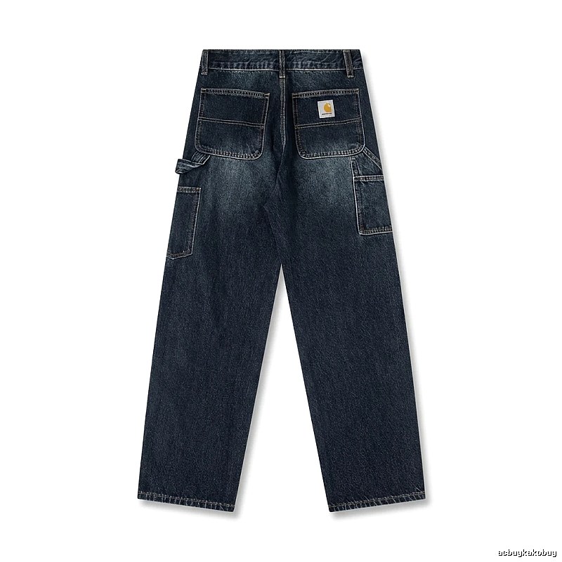 Carhartt workwear style dark denim jeans
