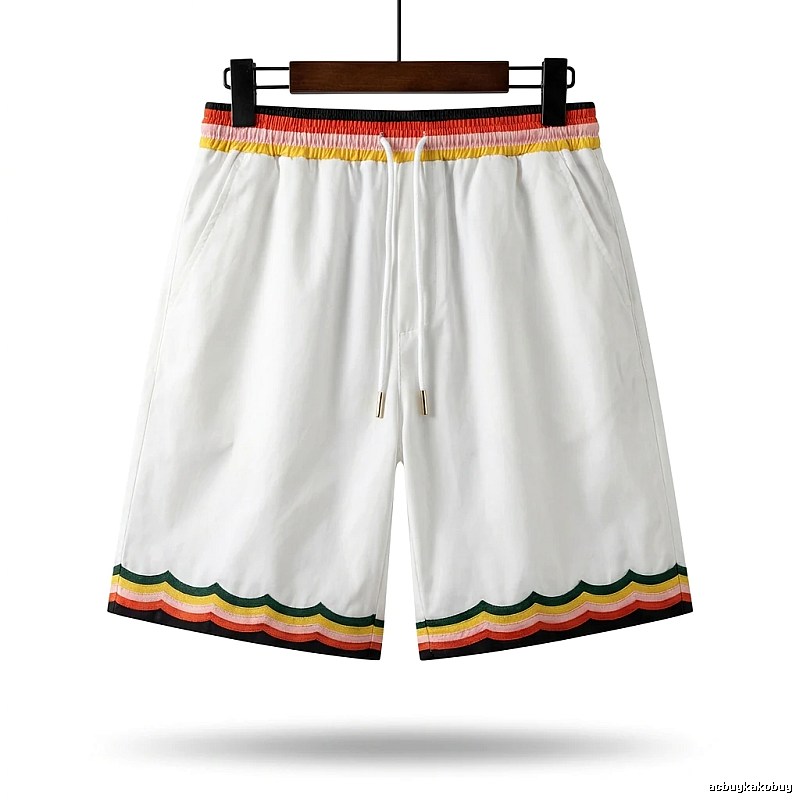 Casablanca Colorful Stripe White Shorts