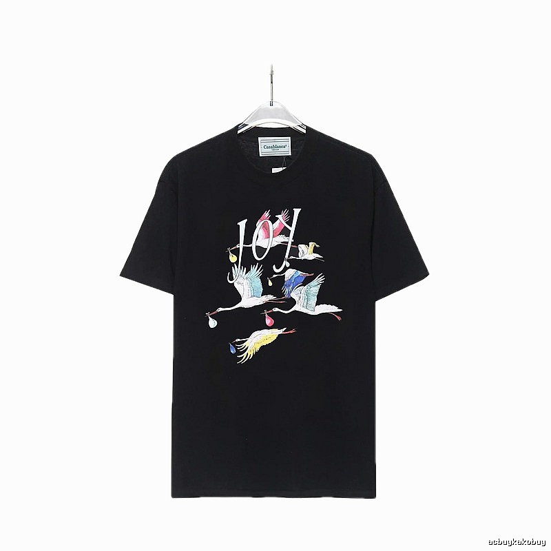 Casablanca Crane Style Black T-shirt