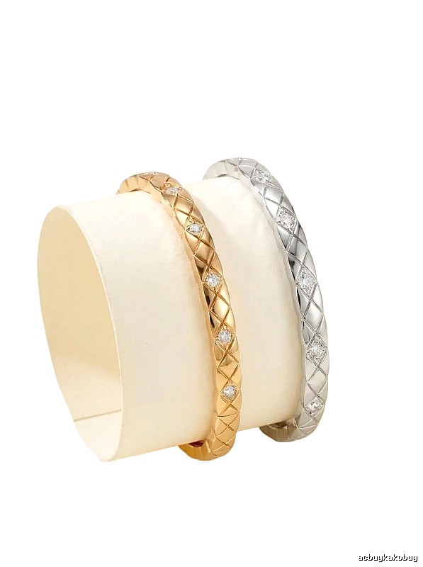 Chanel diamond-encrusted quilted bracelet