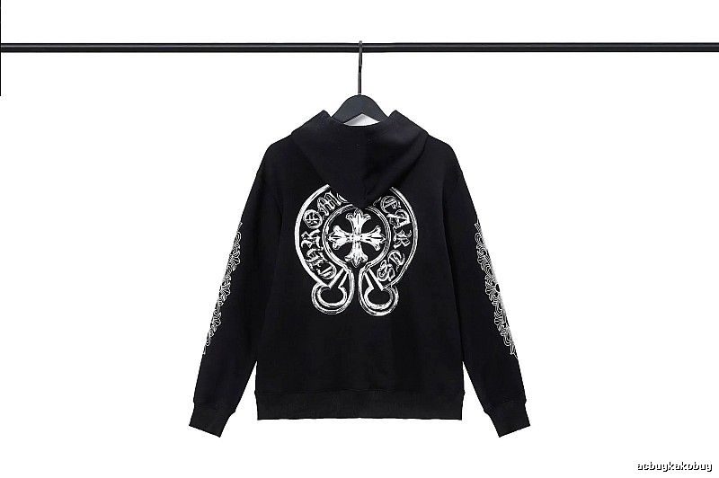 Chrome Hearts 2089-53 Black Cross Graphic Hoodie Minimal Look