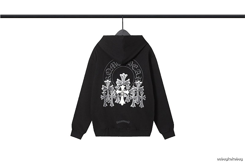 Chrome Hearts 2089-72 Black Cross Graphic Hoodie Easy Pairing