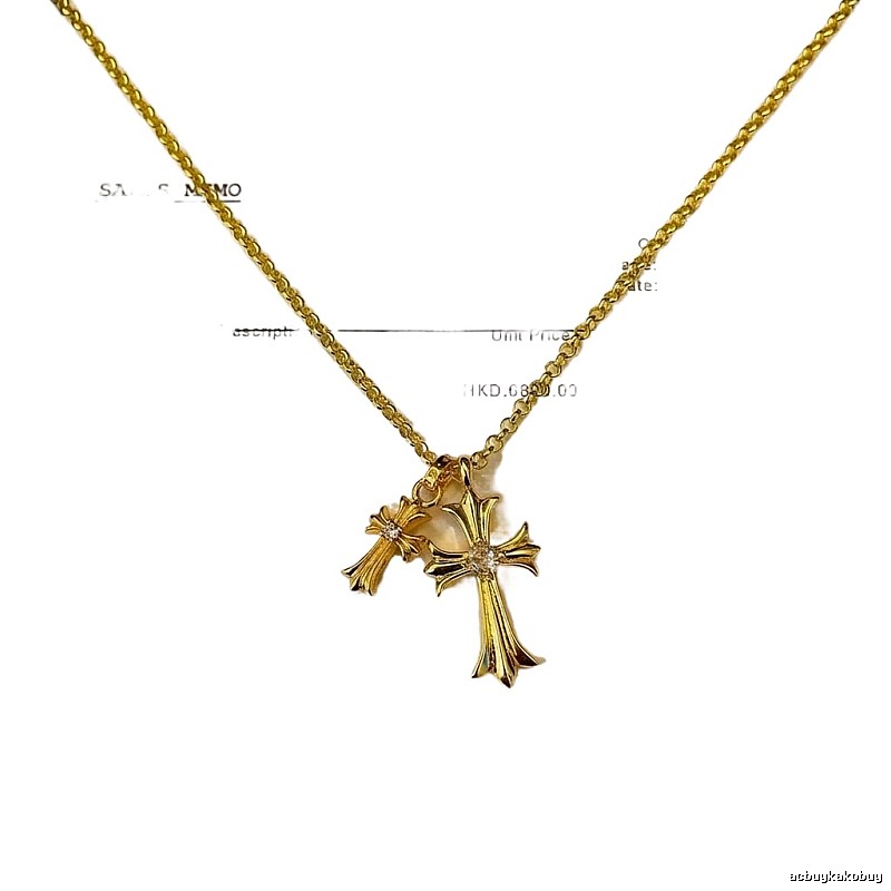 Chrome Hearts Cross Luxurious Gold Necklace