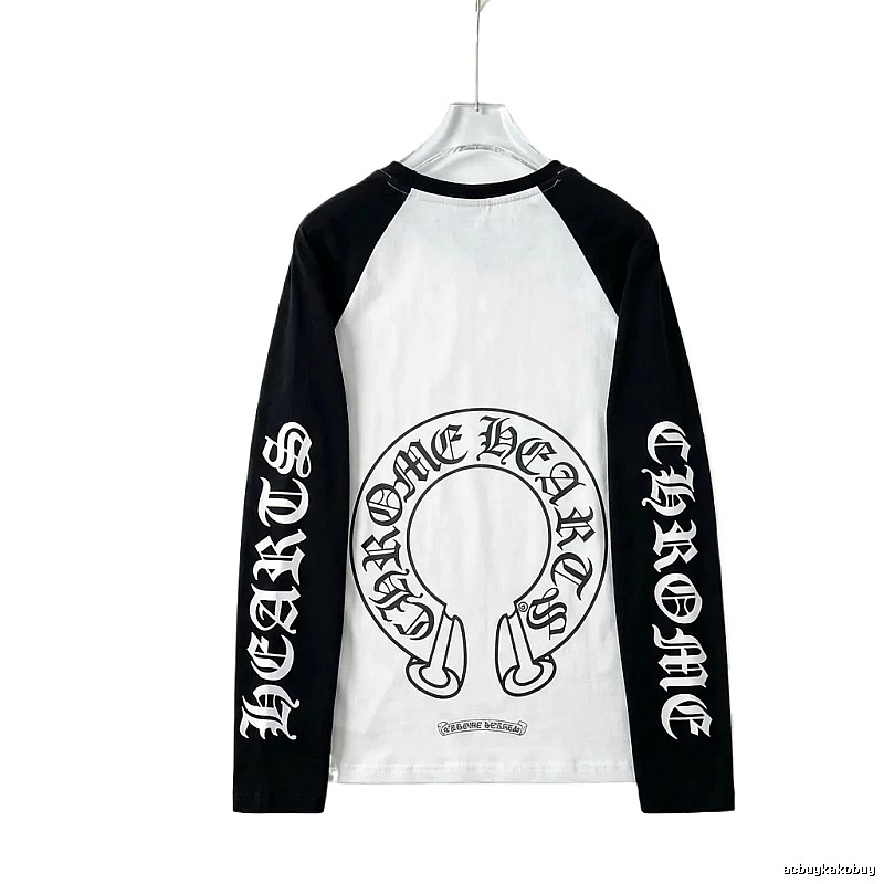 Chrome Hearts Cross Retro Style Black and White T-shirt