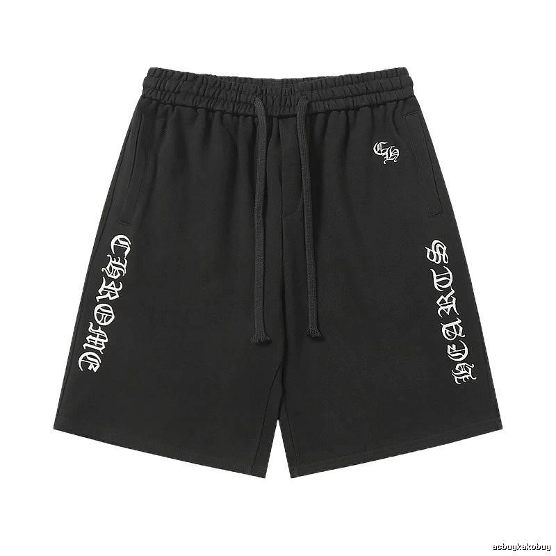 Chrome Hearts Gothic Style Black Shorts