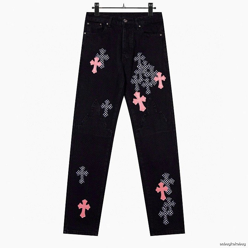 Chrome Hearts Monogram Graphic jeans Light Denim Jeans for Layered Styling