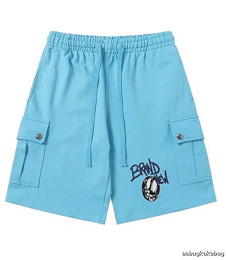 Chrome Hearts Trendy Cool Style Light Blue Shorts