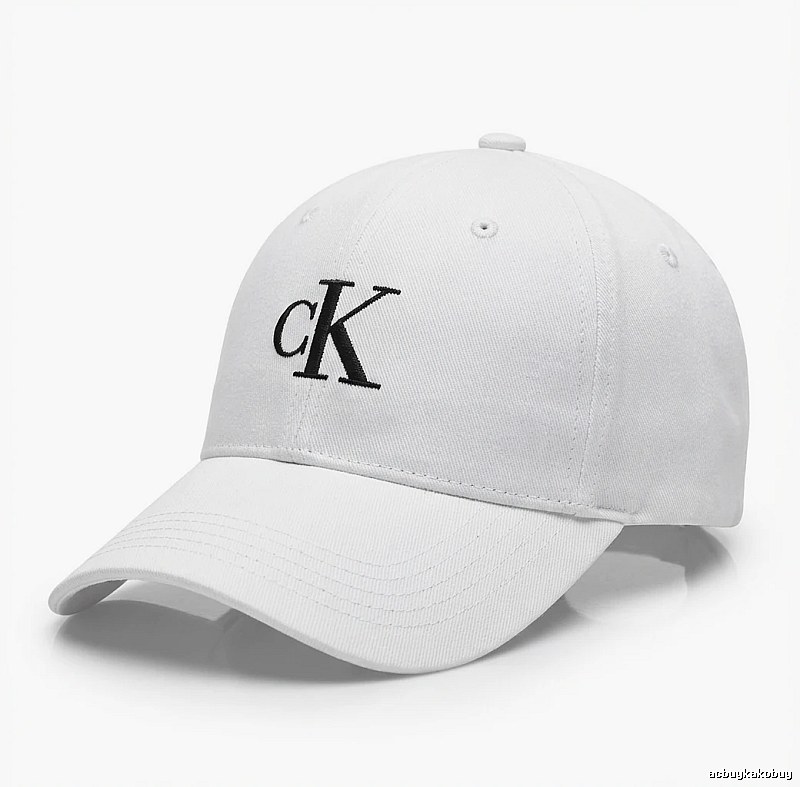 CK fashion brand simple style white hat