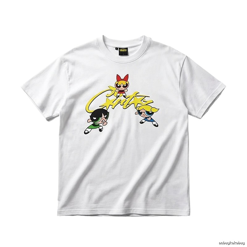 Corteiz Powerpuff Girls Cartoon White T-shirt
