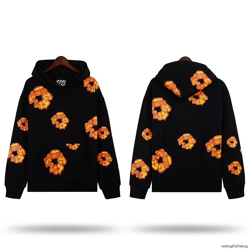 DENIM TEARS Flame Wind Black Sweatshirt