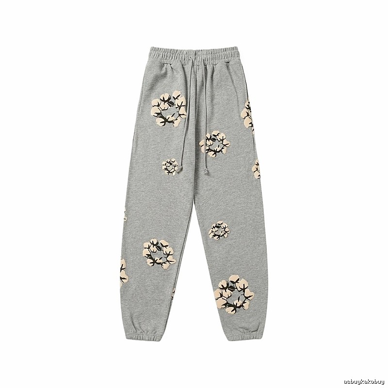DENIM TEARS Floral Casual Grey Sweatpants