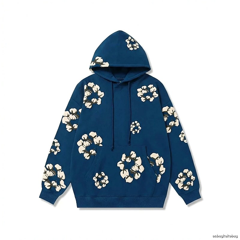 DENIM TEARS Floral Navy Hoodie