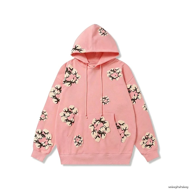 DENIM TEARS Floral Print Pink Hoodie