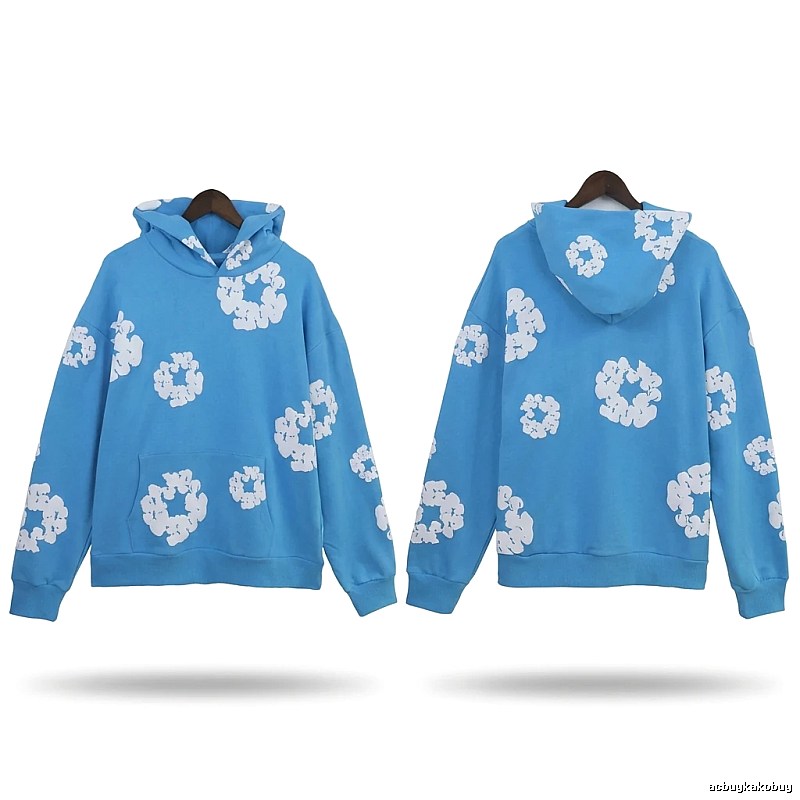 DENIM TEARS Printed Casual Style Blue Sweatshirt