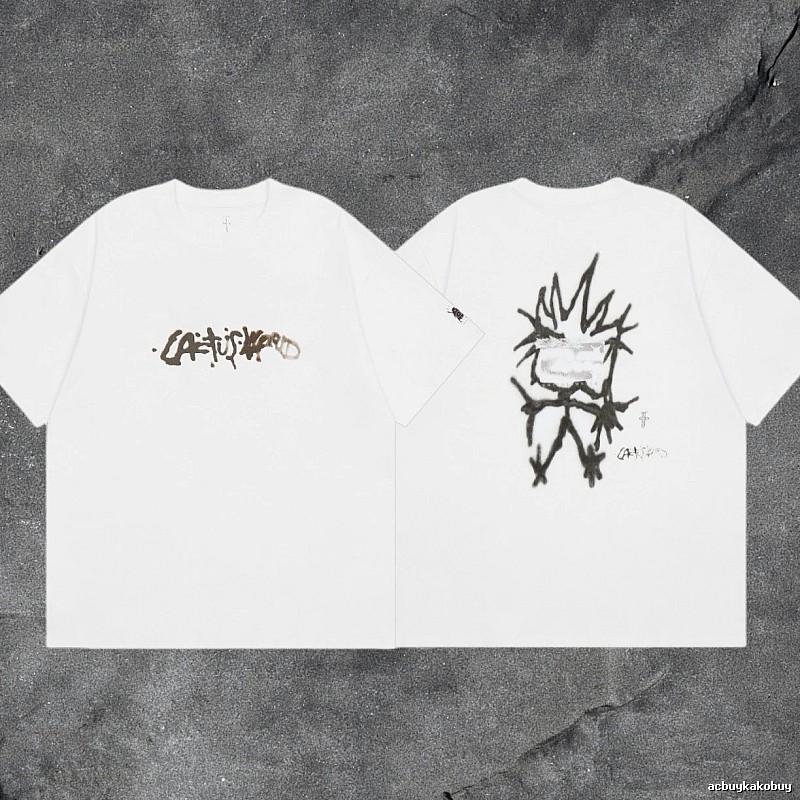 Denim Tears White Graphic T-Shirt Bold Graphic