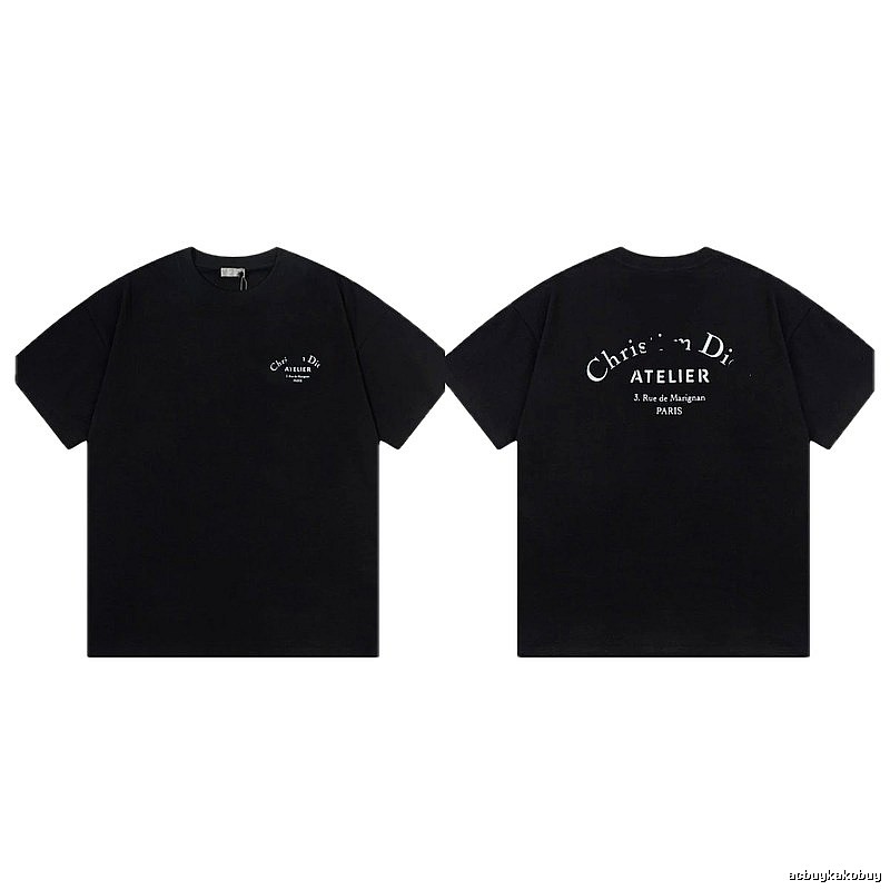 Dior Atelier Minimalist Style Black Short-sleeve T-shirt