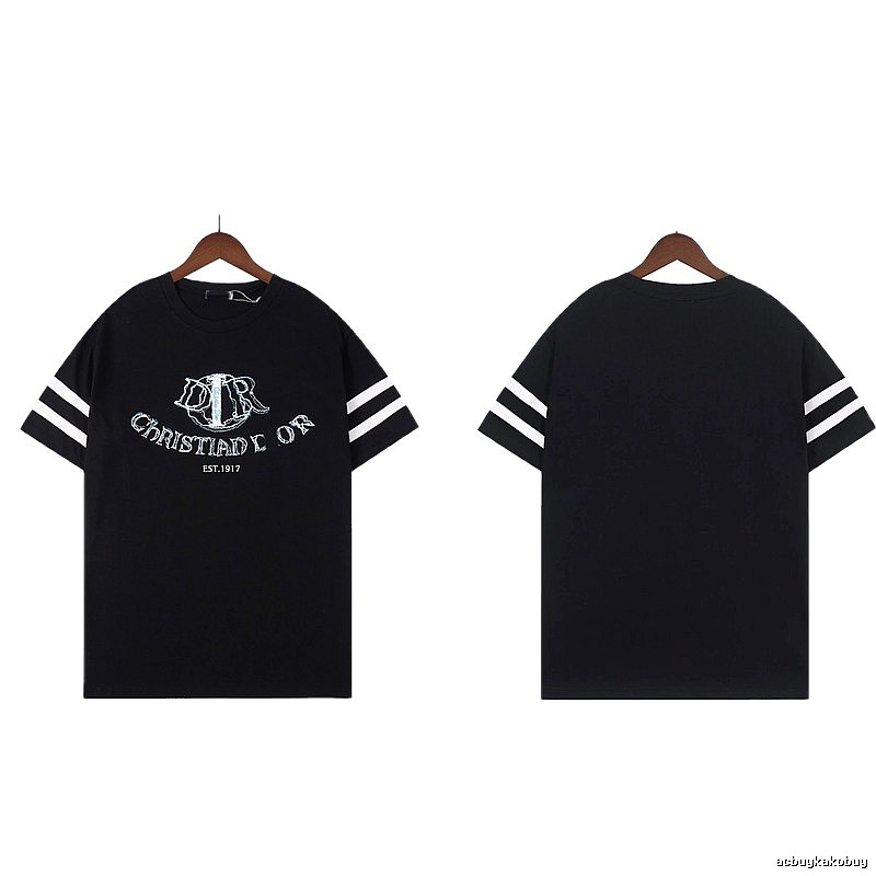 Dior Embroidered Vintage-style Black Short-sleeve T-shirt