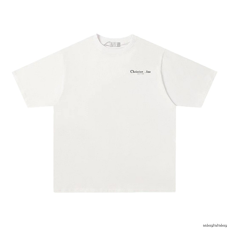 Dior Haute Couture Collection Minimalist Style White Short-sleeve T-shirt