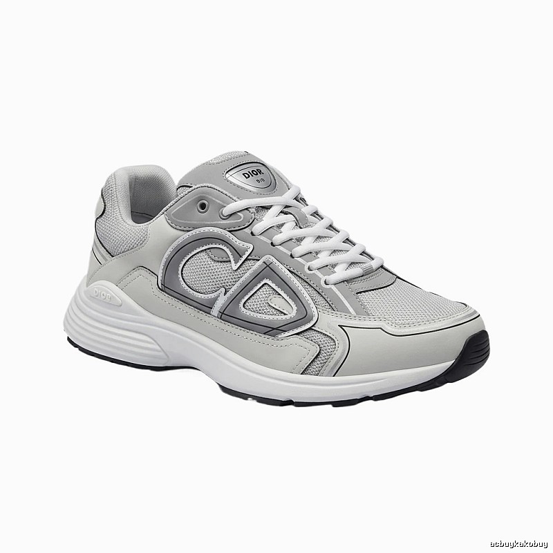 Dior retro-style gray and white sports shoes