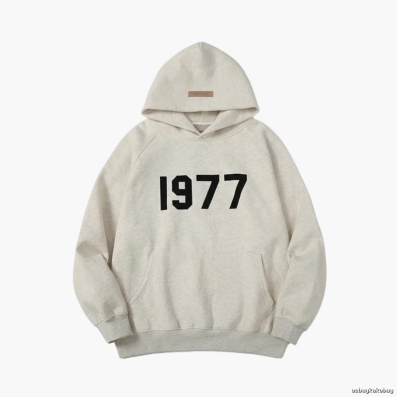 ESSENTIALS 1977 Style Light Grey Hoodie