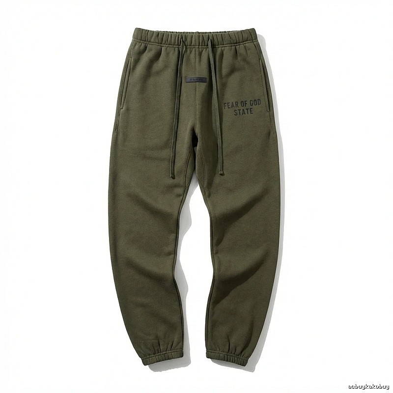 ESSENTIALS casual style olive green sweatpants