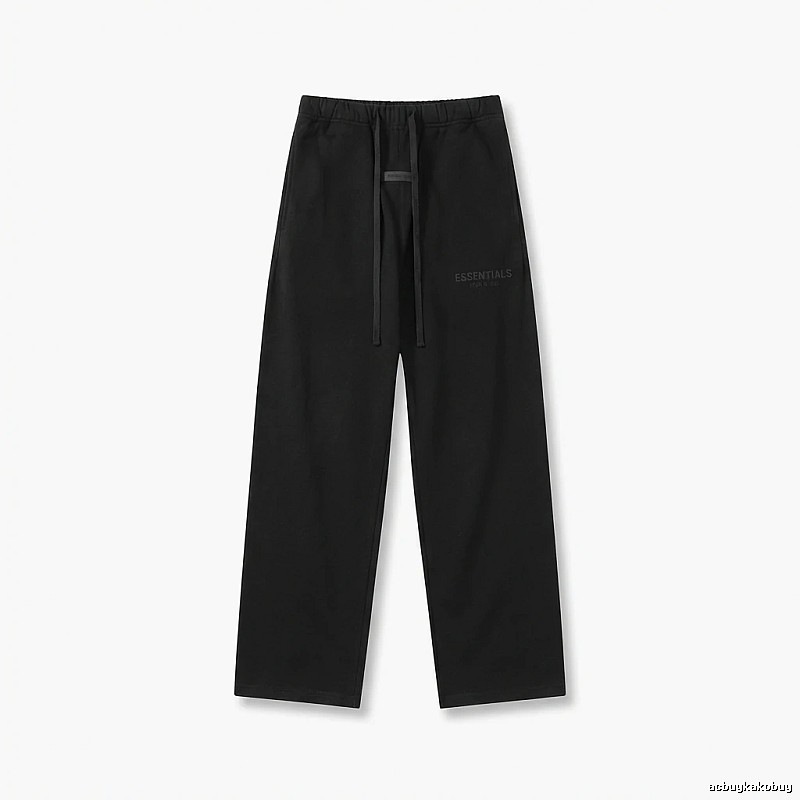 ESSENTIALS minimalist style black long trousers