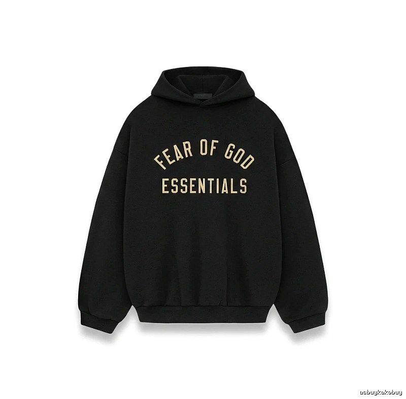 ESSENTIALS minimalist style black sweatshirt