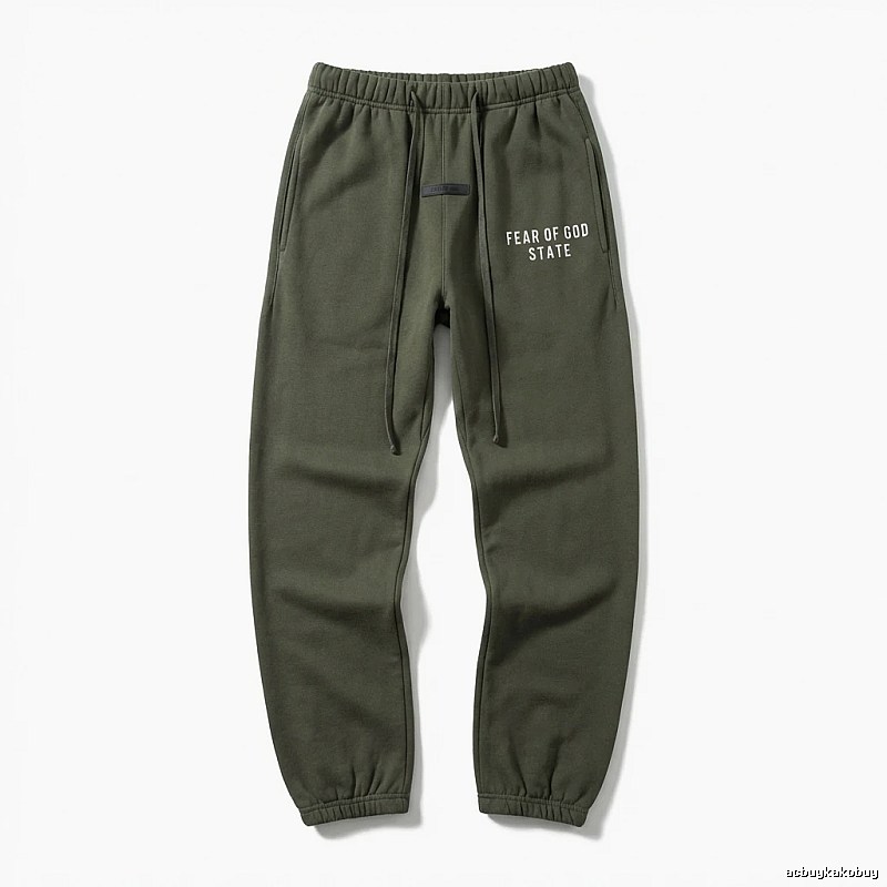 ESSENTIALS Minimalist Style Military Green Sweatpants