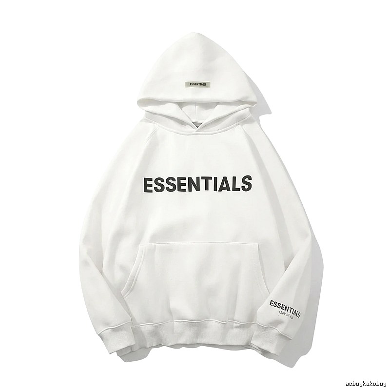 ESSENTIALS minimalist style white sweatshirt