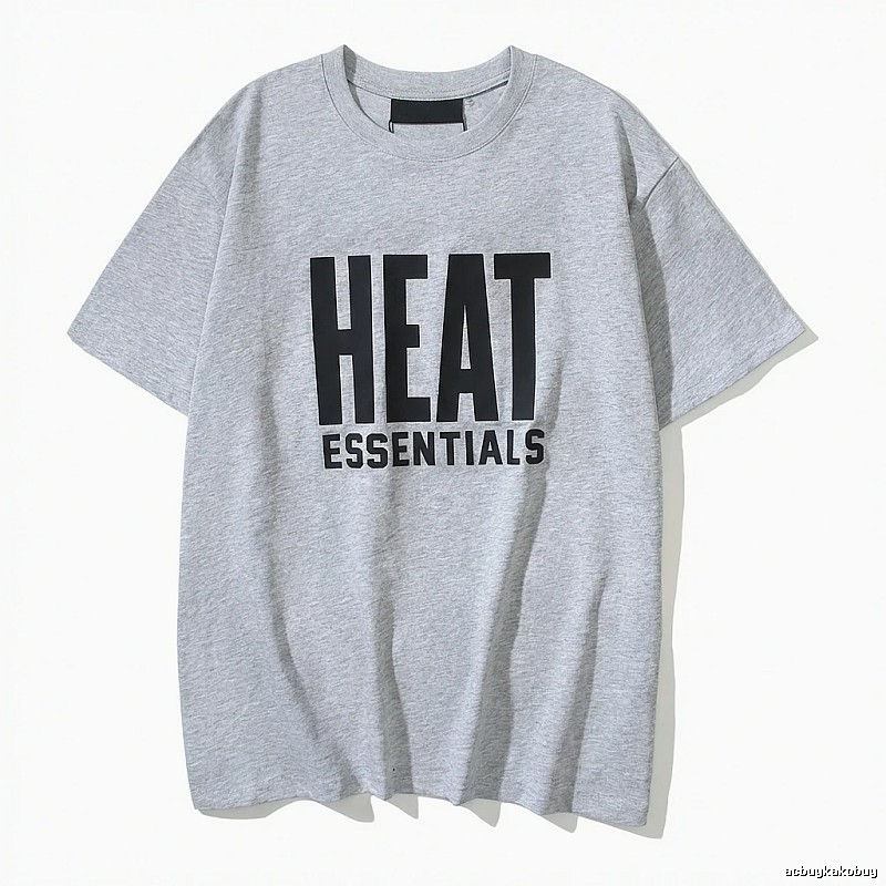 ESSENTIALS Simple Gray Short-sleeve Shirt