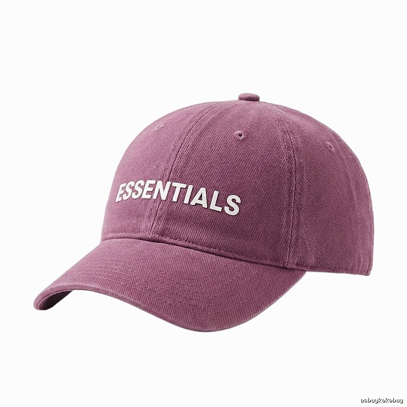 ESSENTIALS Simple Style Burgundy Hat