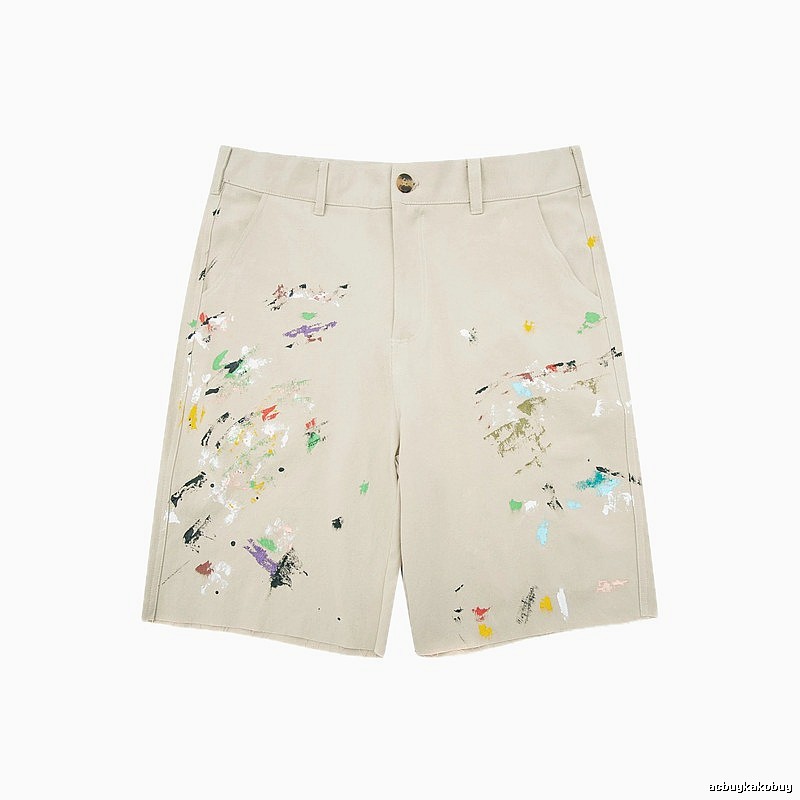 Gallery Dept Graffiti Style Beige Shorts