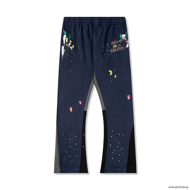 Gallery Dept graffiti-style dark blue sweatpants