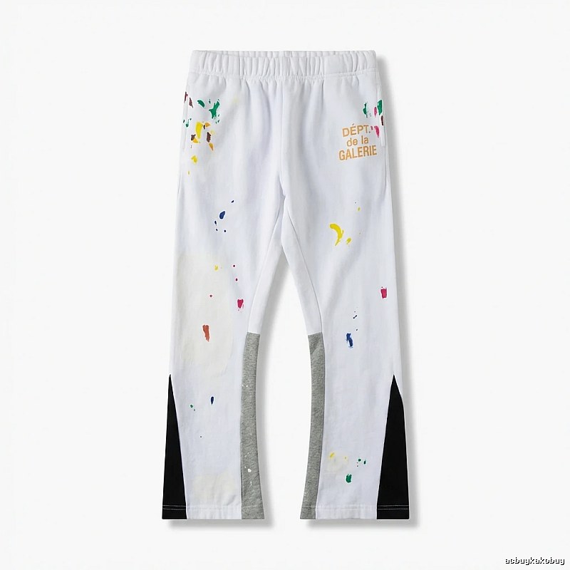 Gallery Dept Graffiti Style White Long Trousers