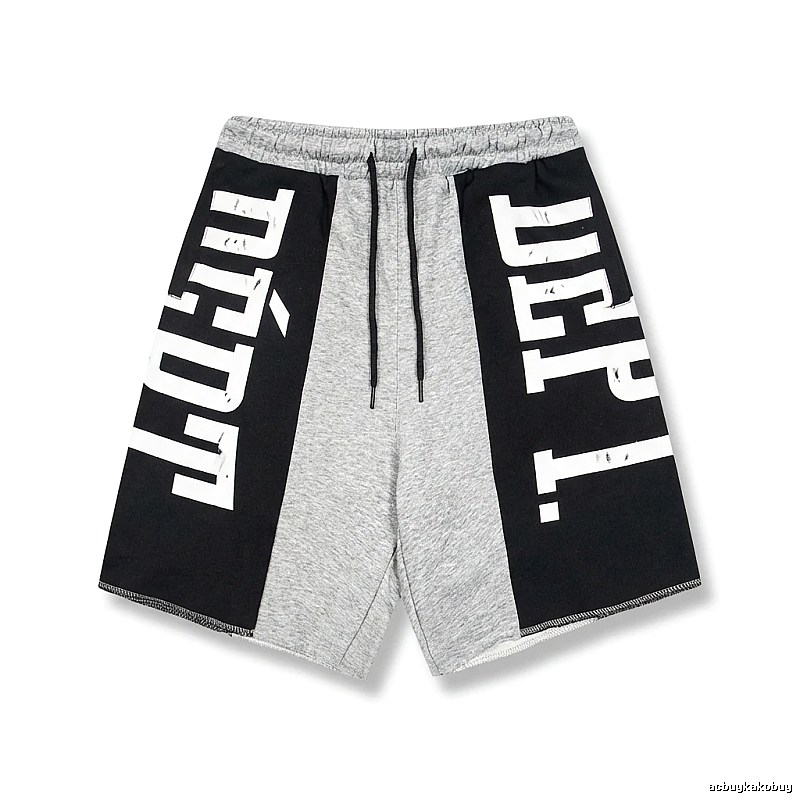 Gallery Dept. letter-print grey and black shorts