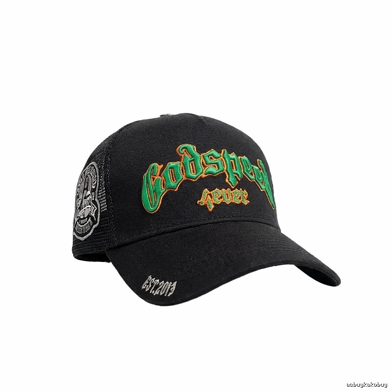 Godspeed retro-style black hat