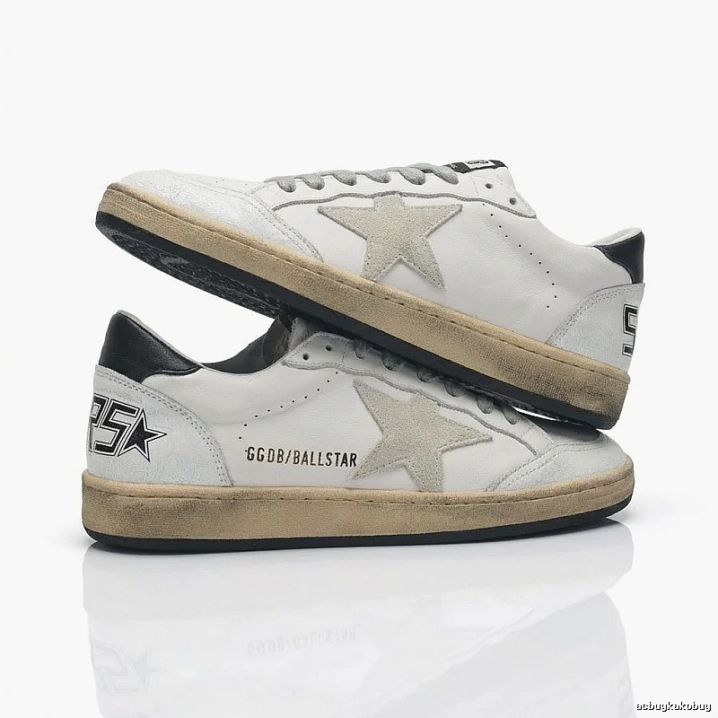 Golden Goose Ballstar retro-style white shoes
