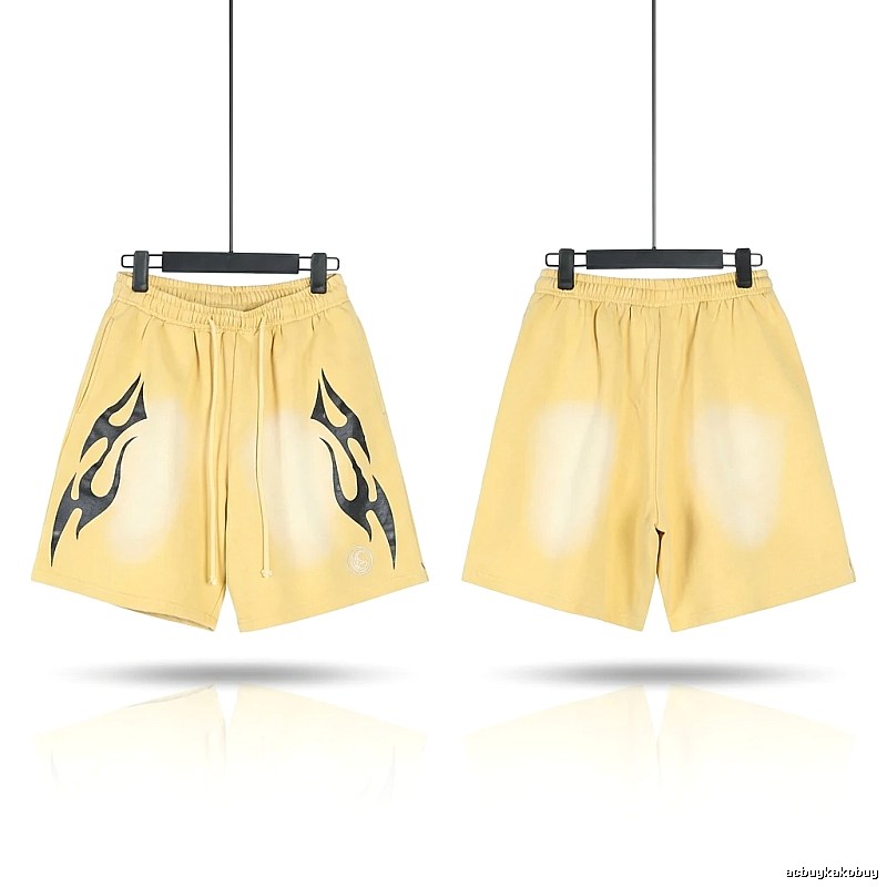 Hellstar Flame Wind Yellow Shorts