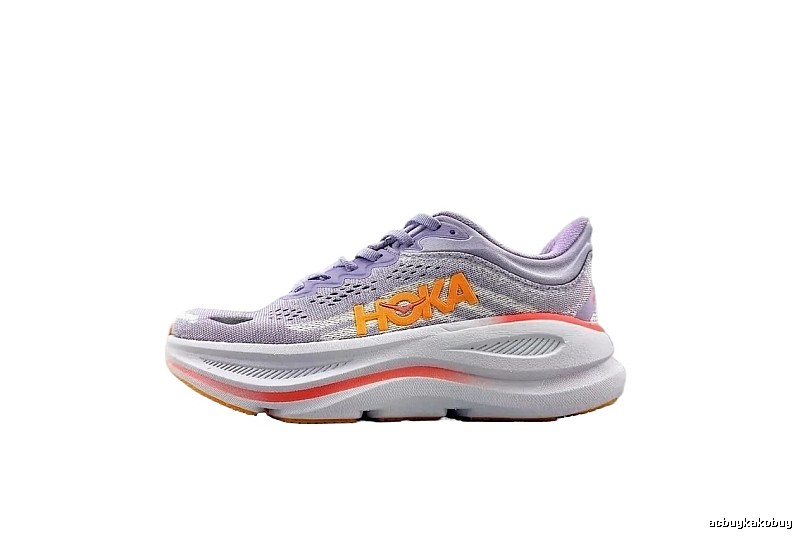 HOKA Clifton 8 Trendy Grey Purple Athletic Shoes