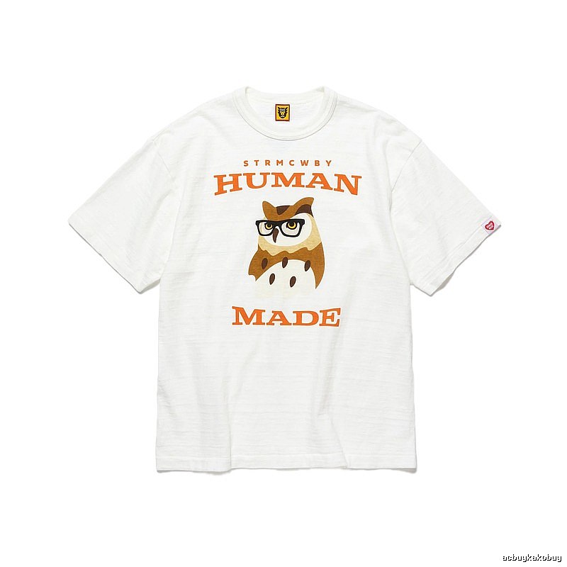 HUMAN MADE Owl Print Vintage White T-Shirt