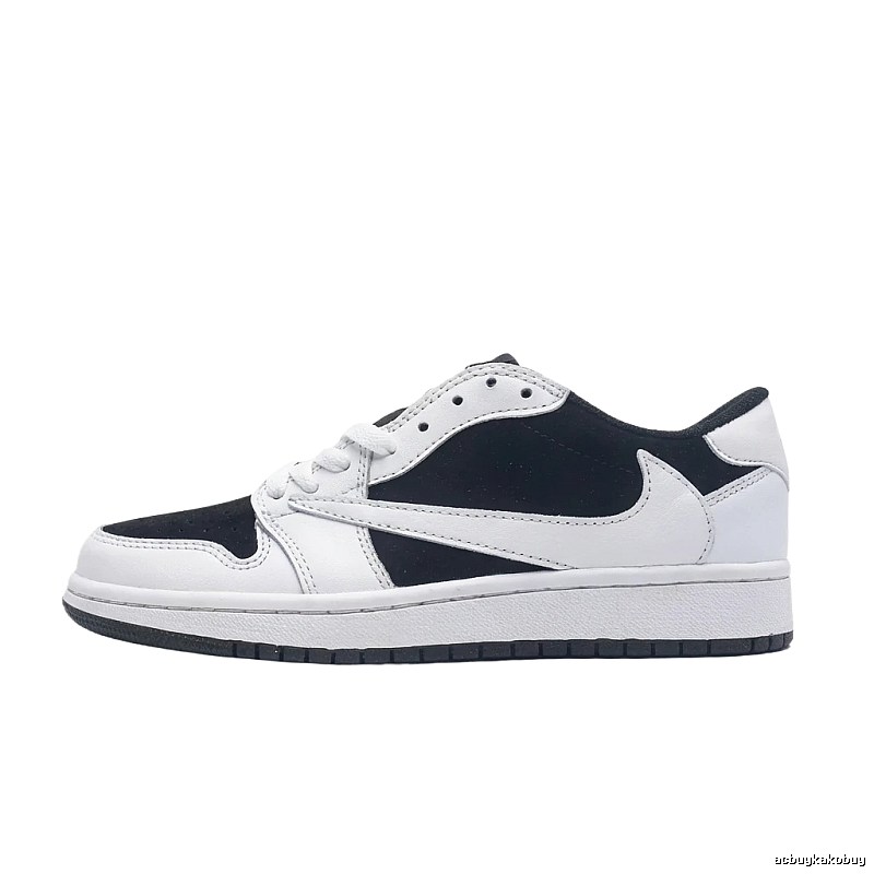 Jordan AJ1 Black and White Trendy Sneakers