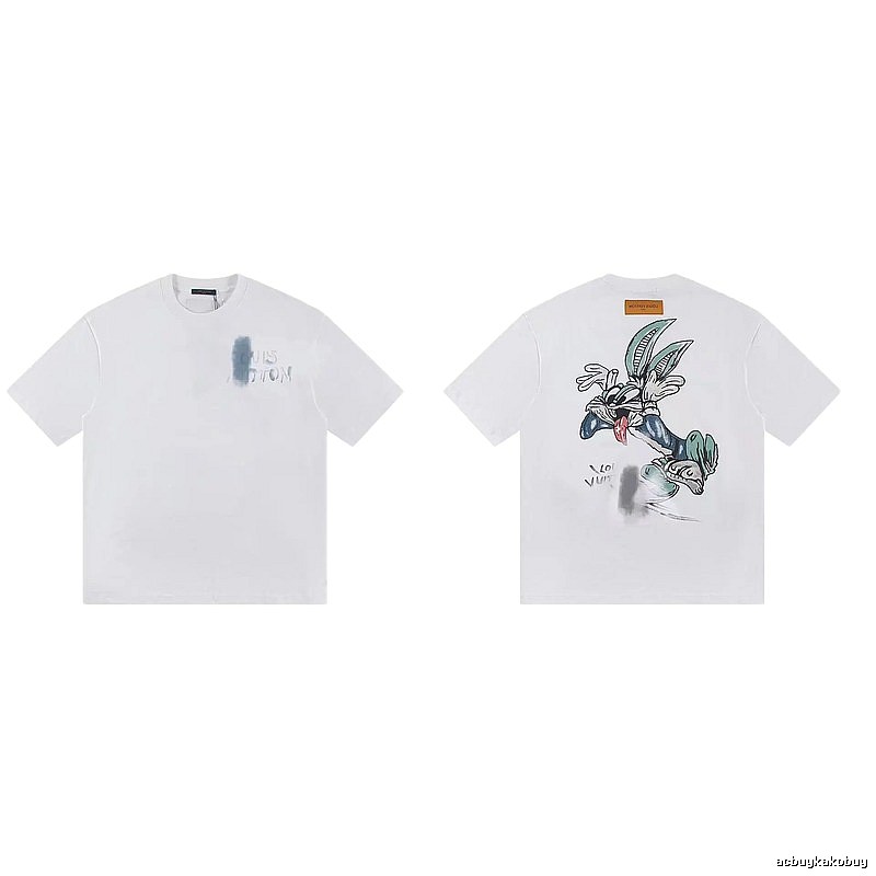 Louis Vuitton Trendy & Cool Cartoon Graffiti White T-Shirt