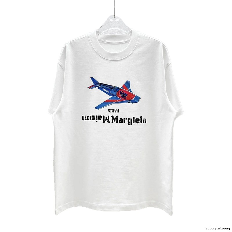 Maison Margiela MM6 Fighter Jet Print White T-Shirt