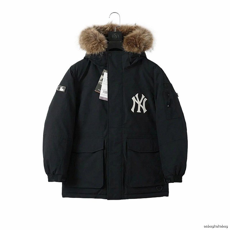 MLB workwear style black down jacket