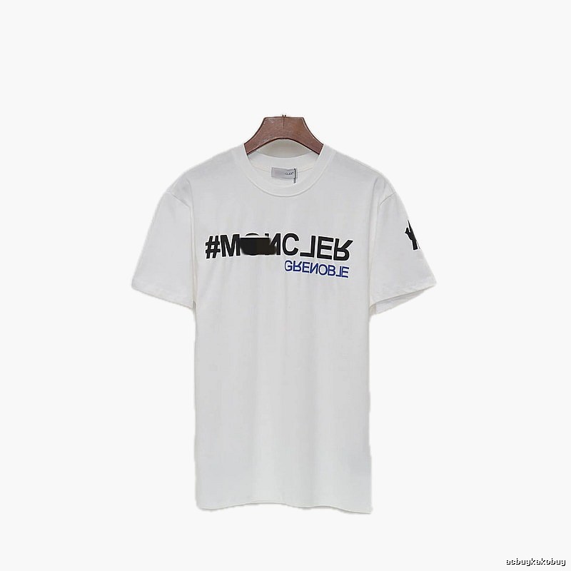 Moncler Grenoble Trendy Printed White T-Shirt