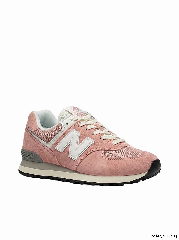 New Balance retro-style pink running shoes