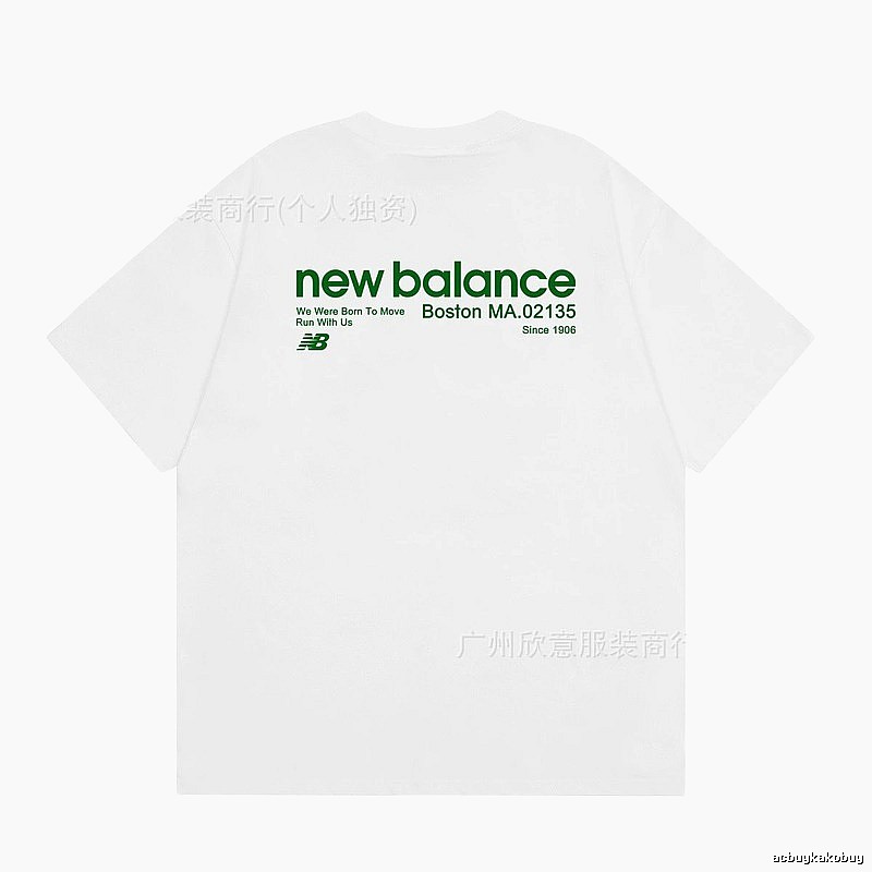 New Balance Vintage Casual Printed White T-Shirt