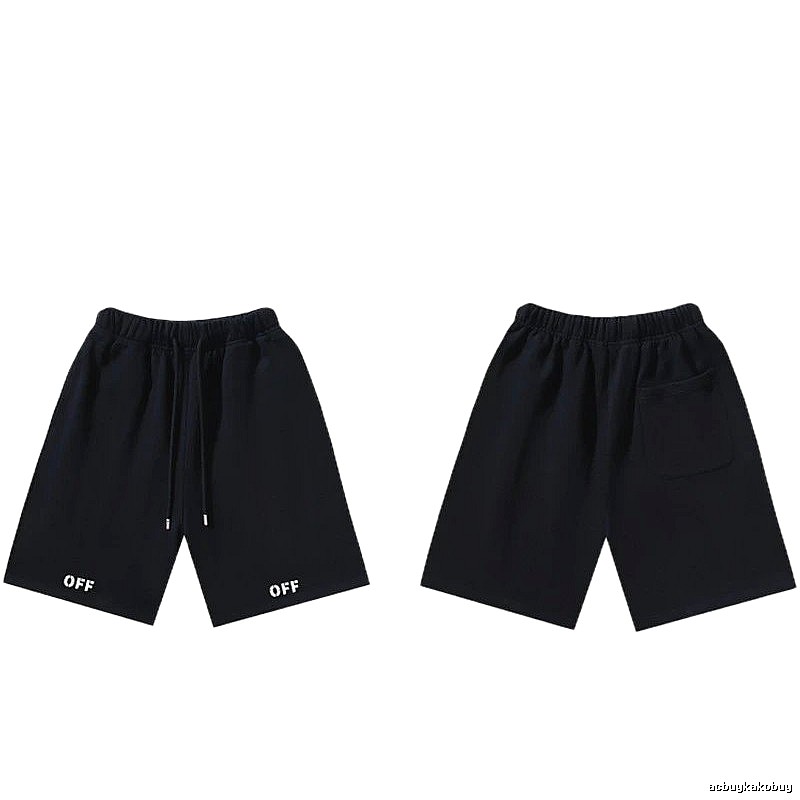 Off-White 017 Simple Style Black Shorts